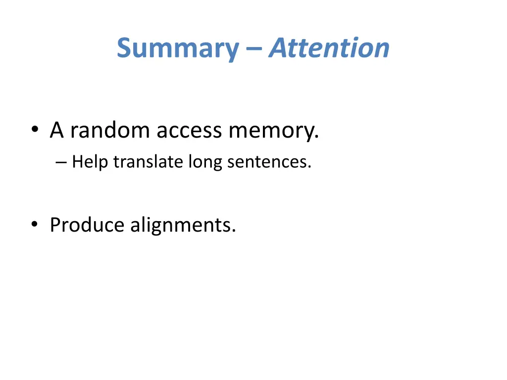 summary attention