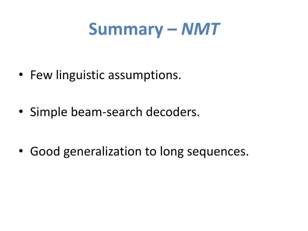 summary nmt