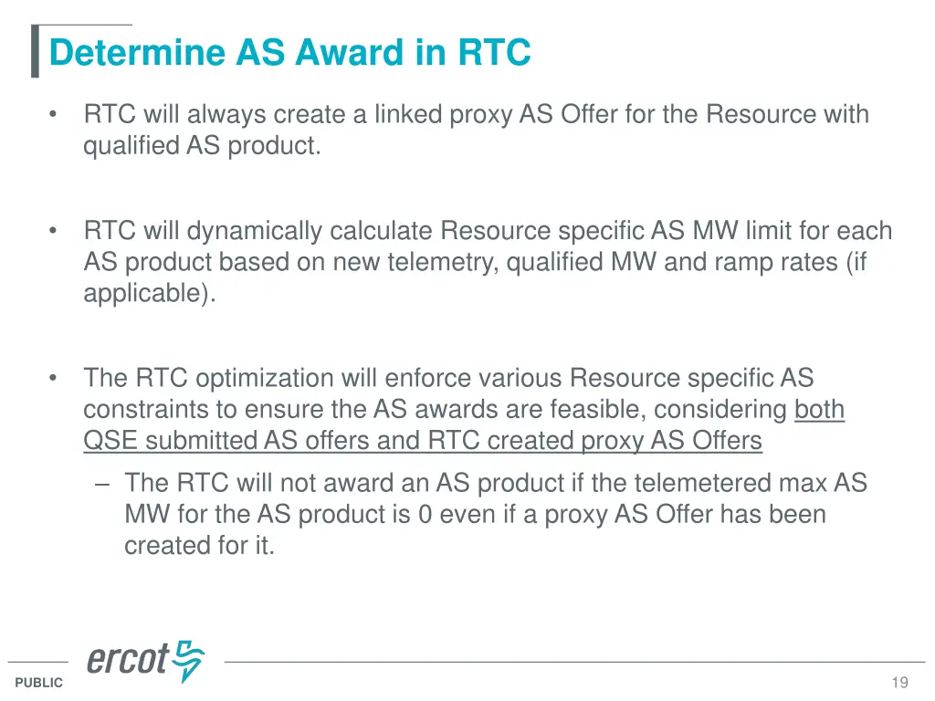 determine as award in rtc