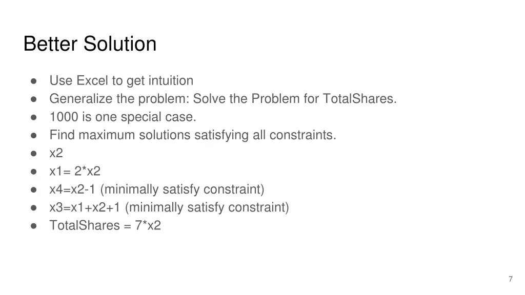 better solution