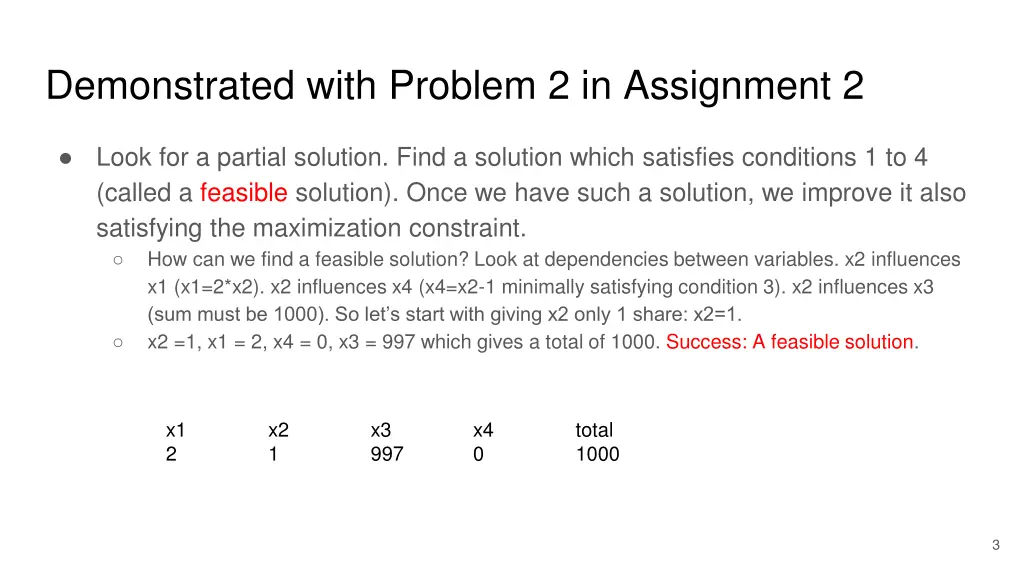 demonstrated with problem 2 in assignment 2