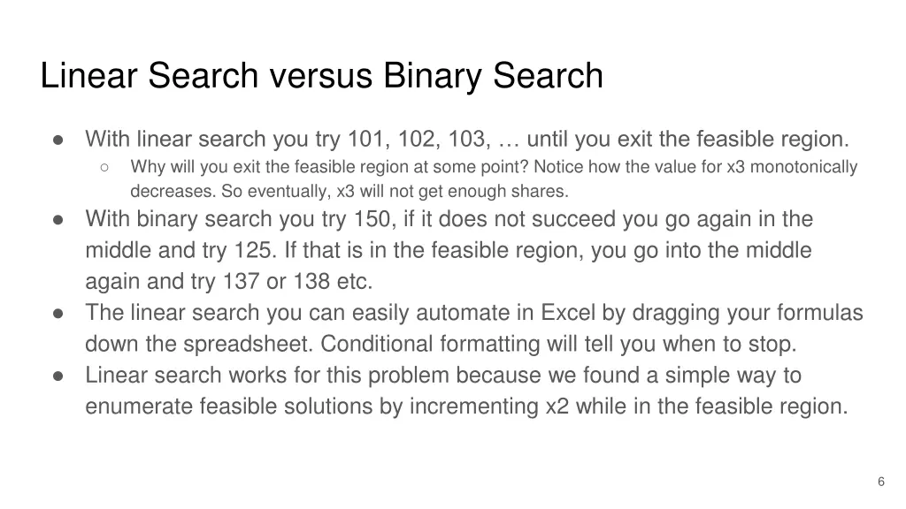 linear search versus binary search