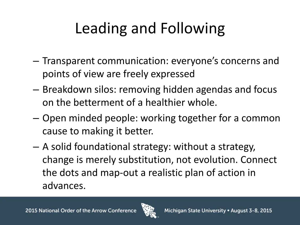 leading and following