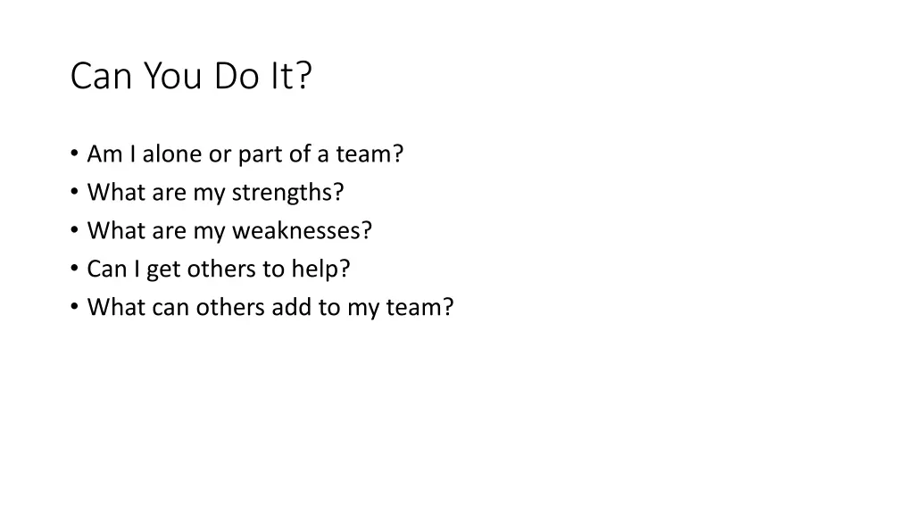 can you do it