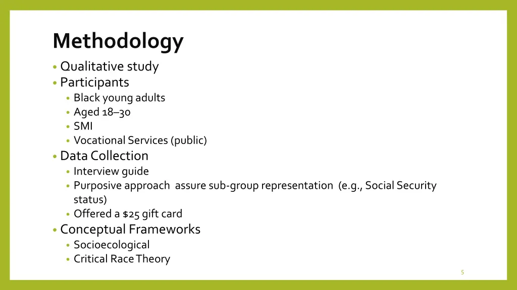 methodology