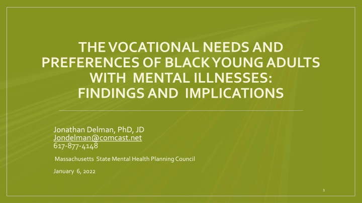 the vocational needs and preferences of black