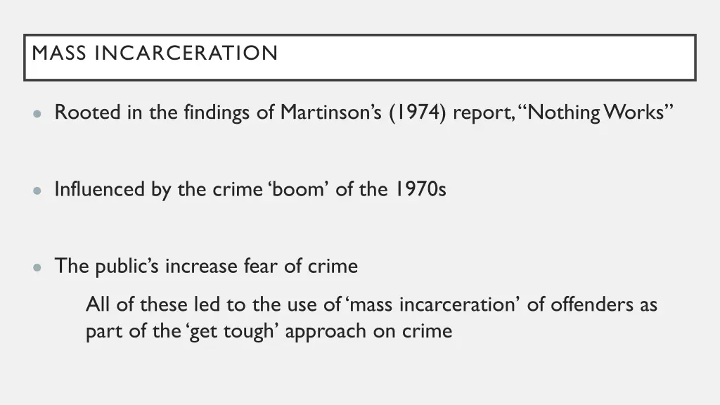mass incarceration