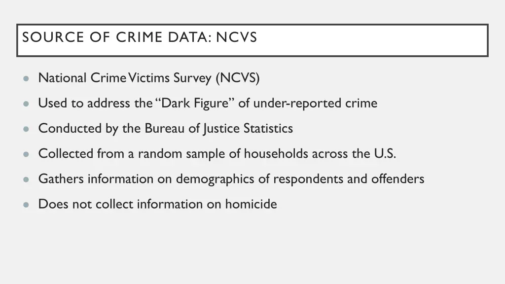 source of crime data ncvs