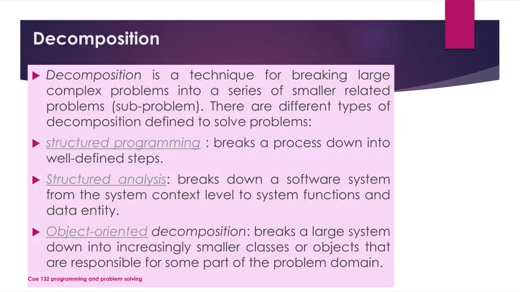 decomposition