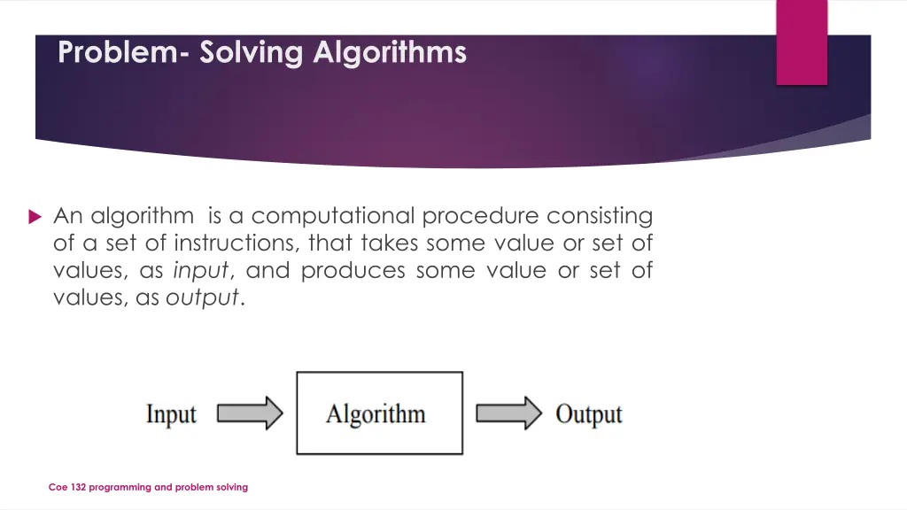 problem solving algorithms