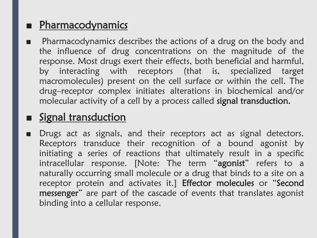 pharmacodynamics pharmacodynamics