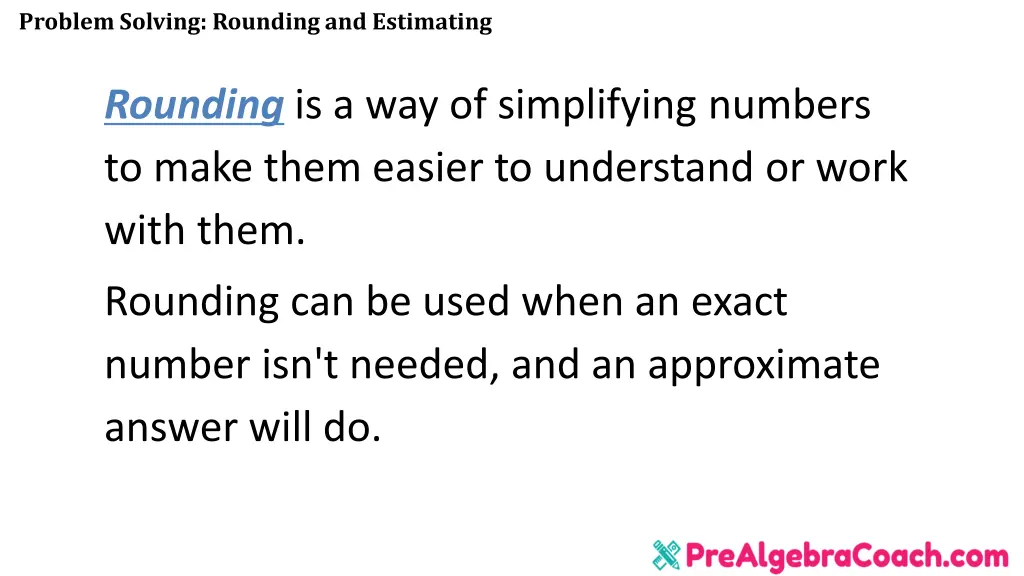 problem solving rounding and estimating 1