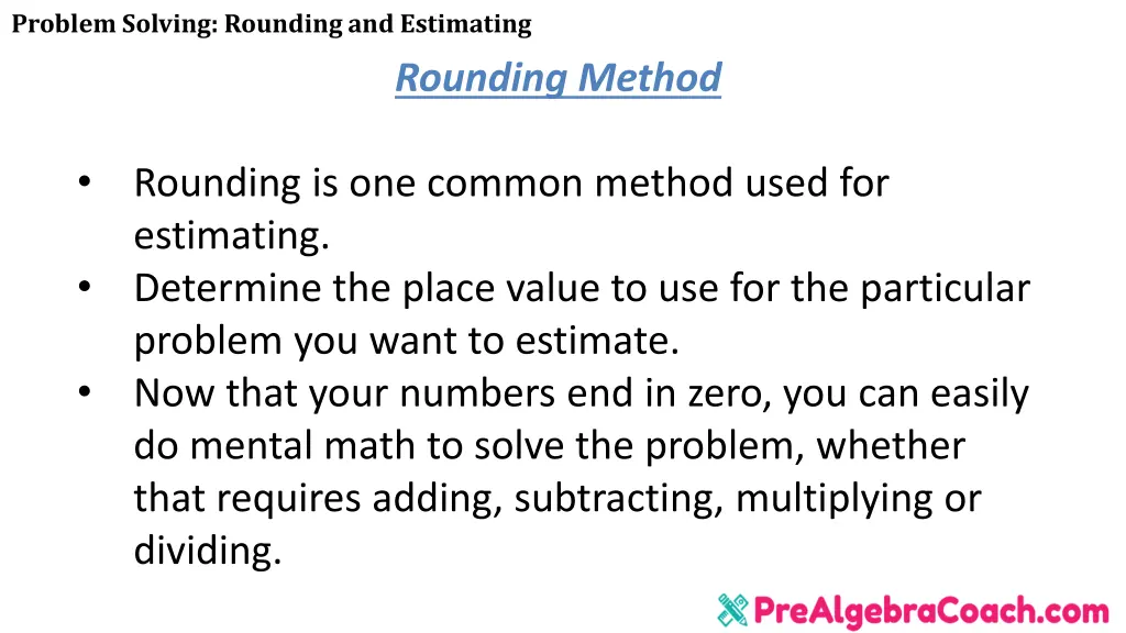 problem solving rounding and estimating 22