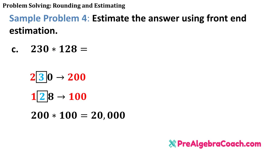 problem solving rounding and estimating sample 13