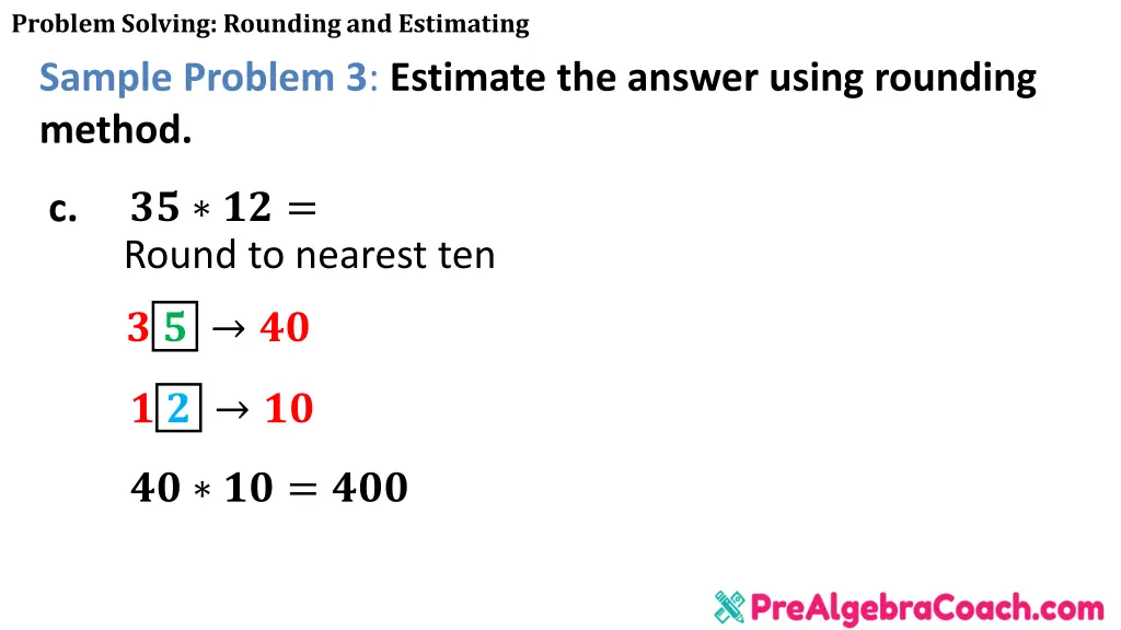 problem solving rounding and estimating sample 5