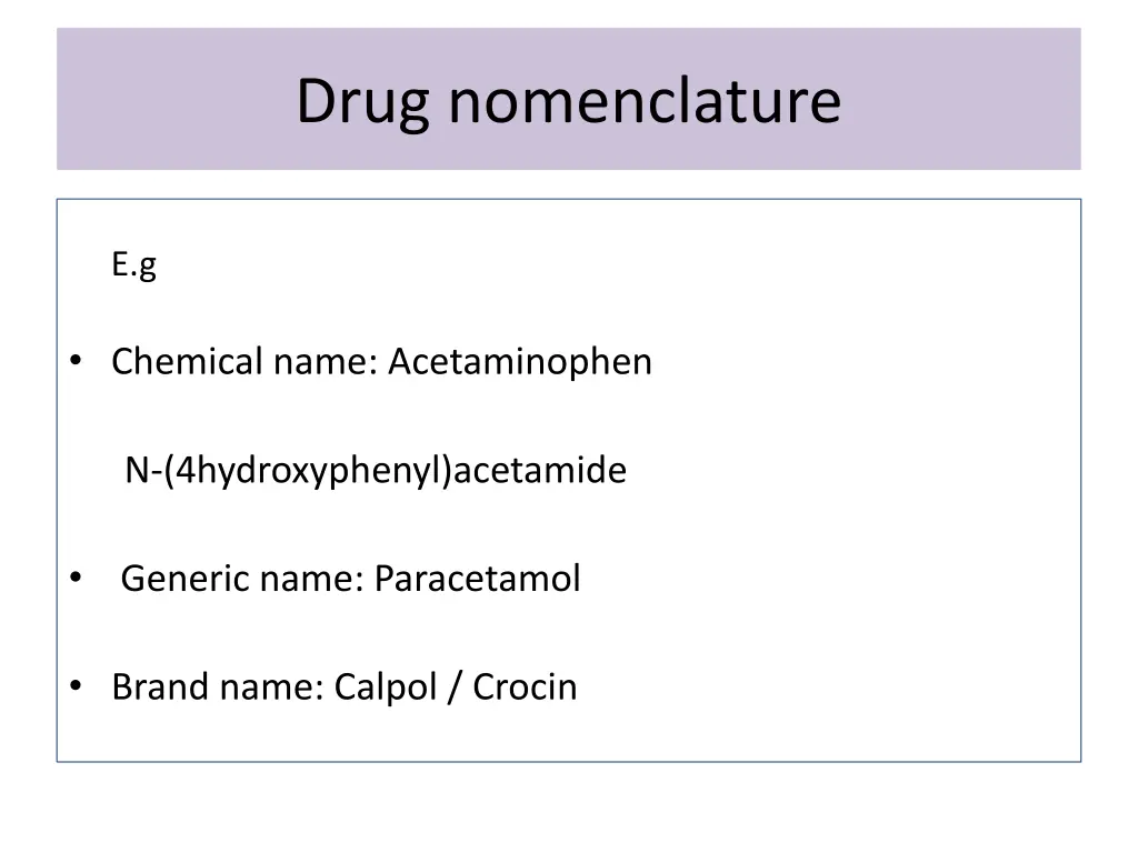 drug nomenclature 2