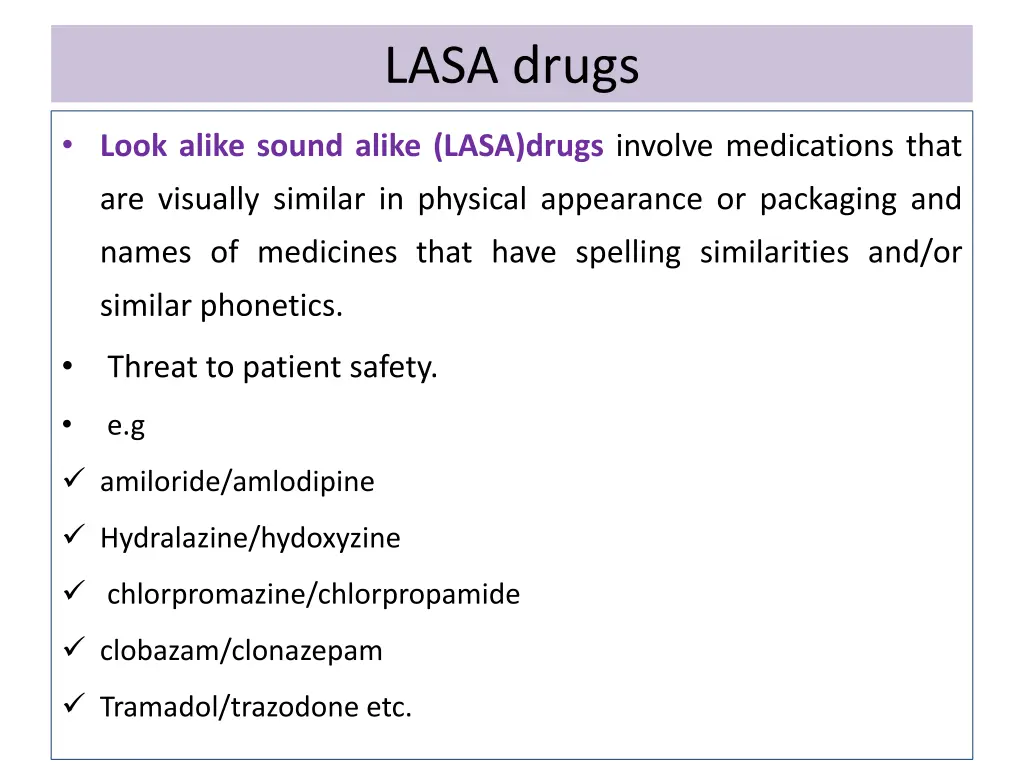 lasa drugs