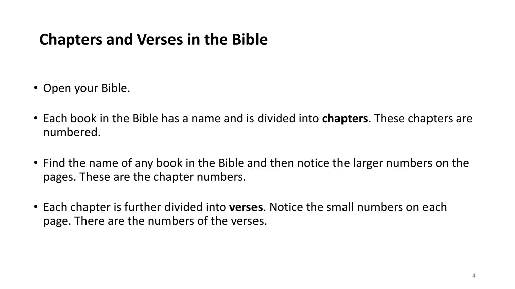 chapters and verses in the bible