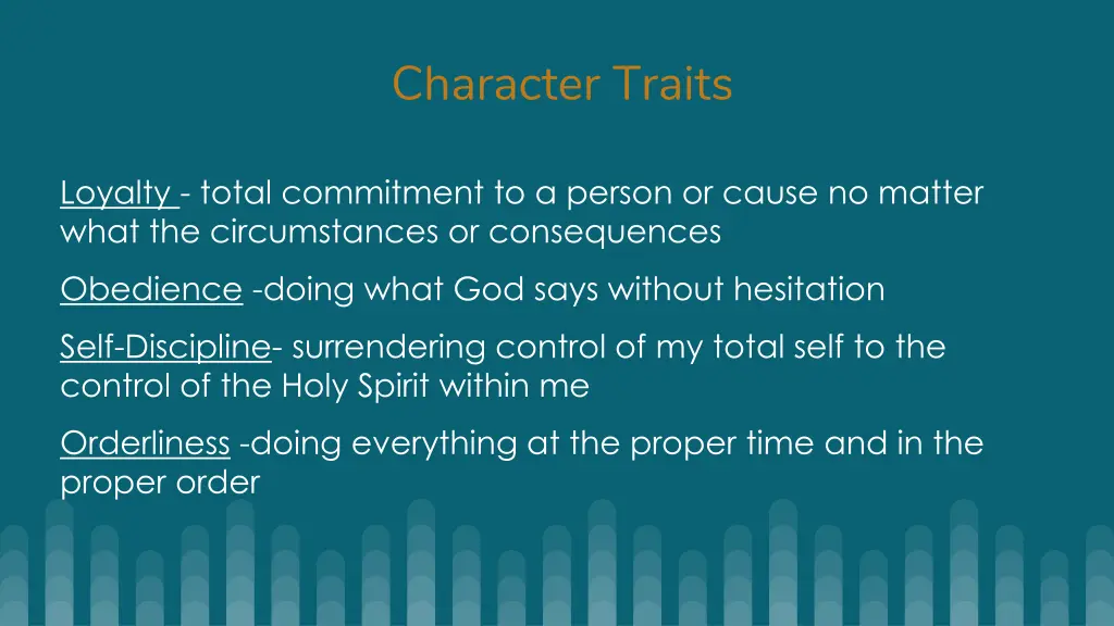 character traits 1
