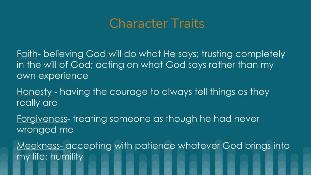 character traits