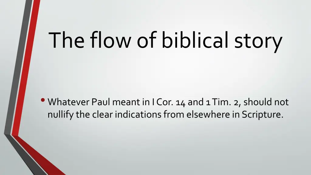 the flow of biblical story 1