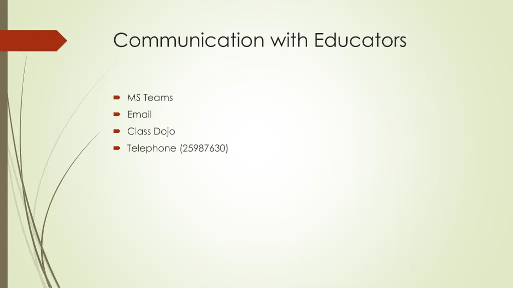 communication with educators