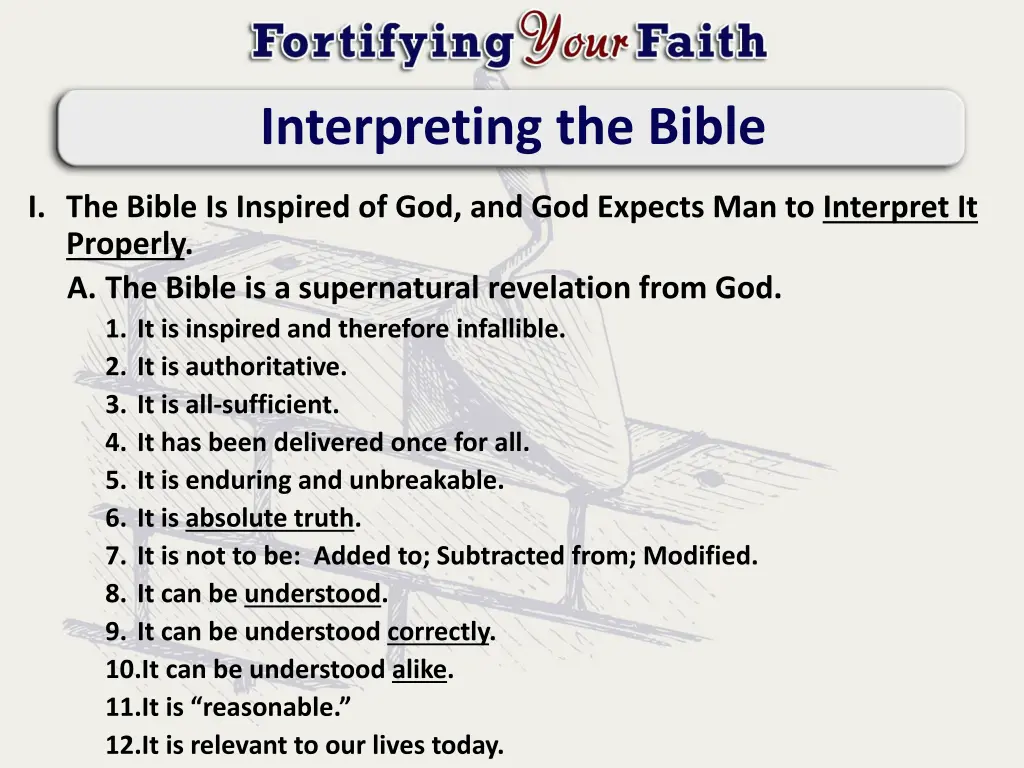 interpreting the bible