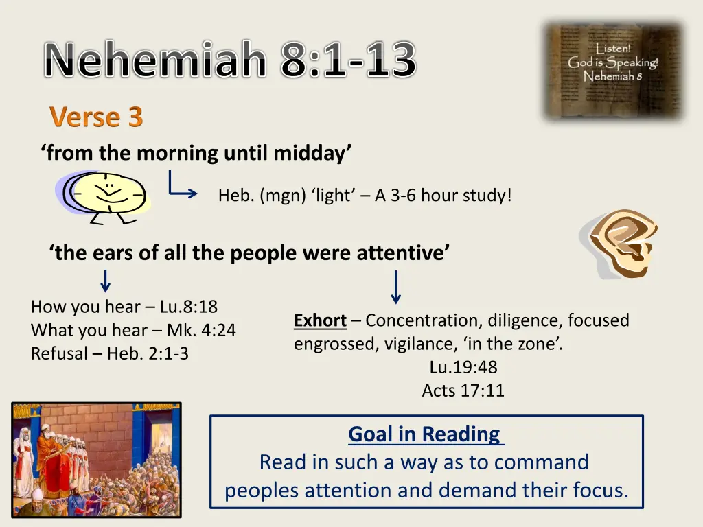 nehemiah 8 1 13 verse 3 from the morning until
