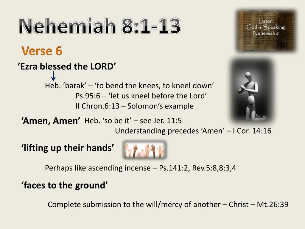 nehemiah 8 1 13 verse 6 ezra blessed the lord