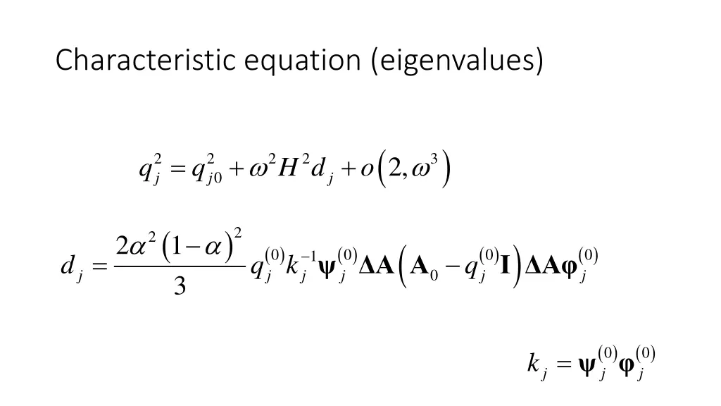 characteristic equation eigenvalues 1