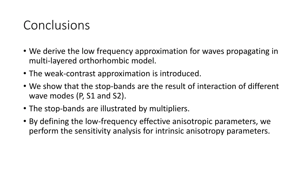 conclusions