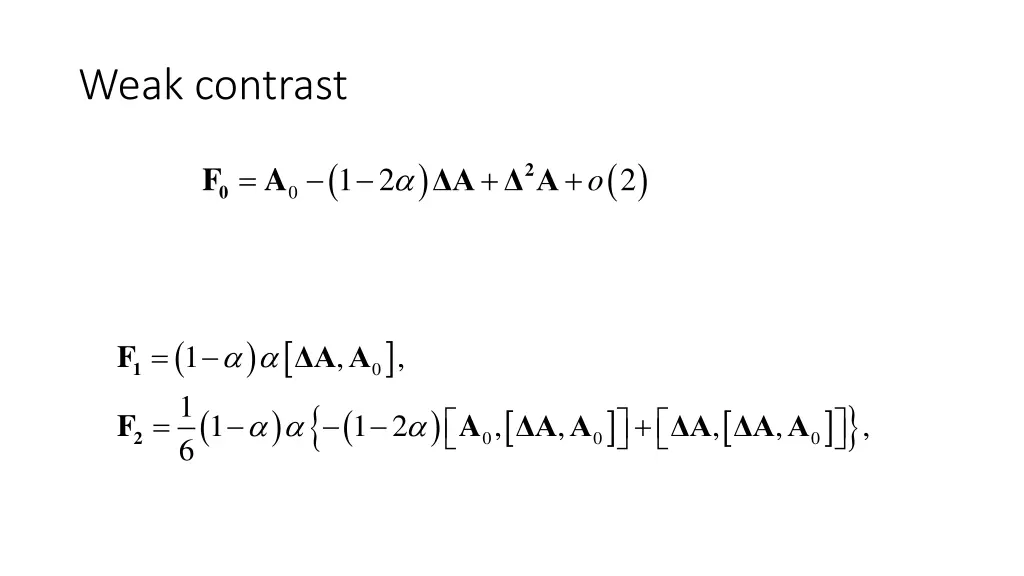 weak contrast