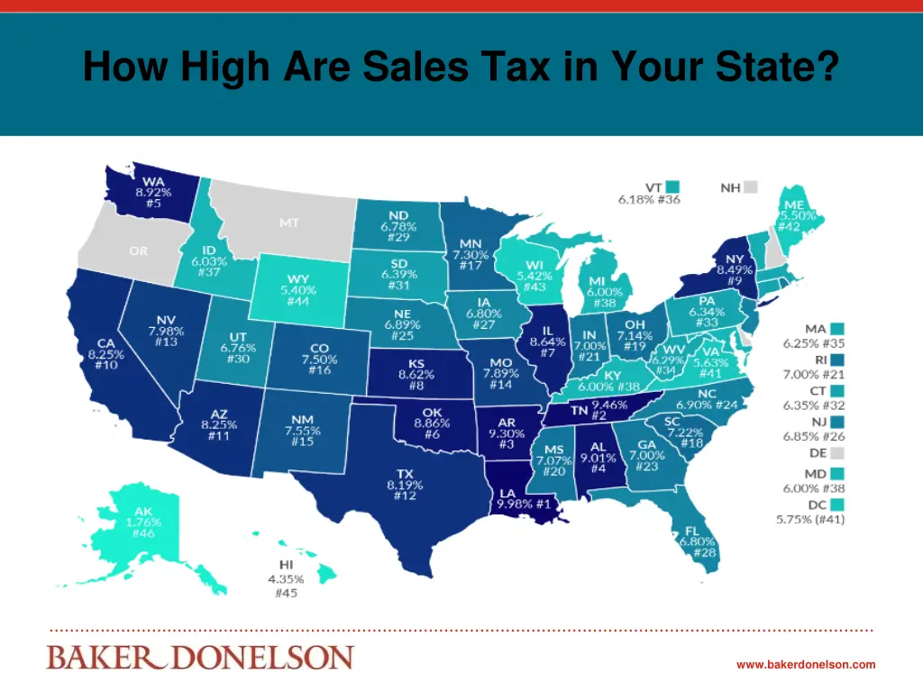 how high are sales tax in your state