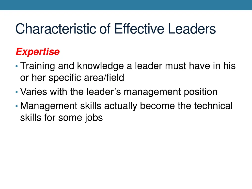 characteristic of effective leaders