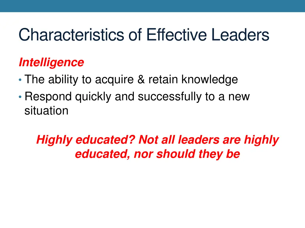 characteristics of effective leaders 1