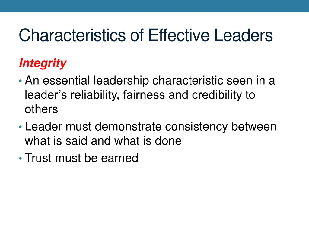characteristics of effective leaders 4