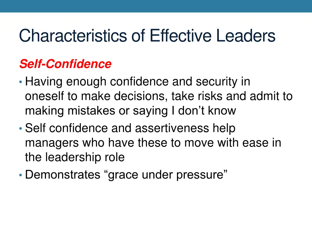 characteristics of effective leaders 5