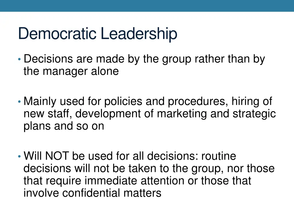 democratic leadership
