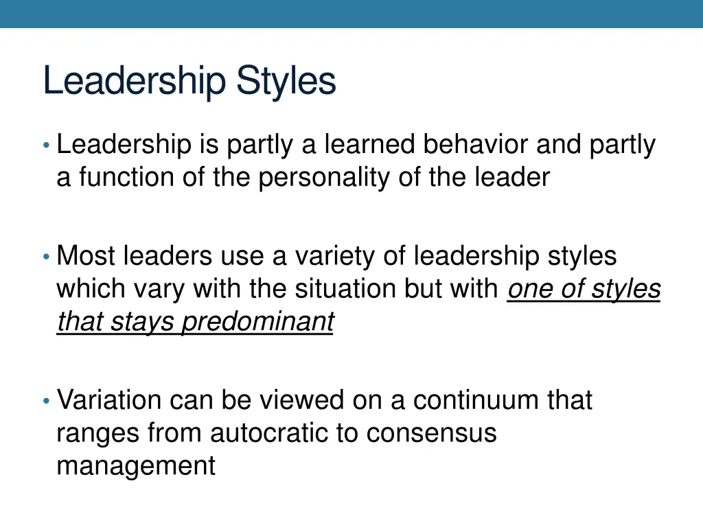 leadership styles 1