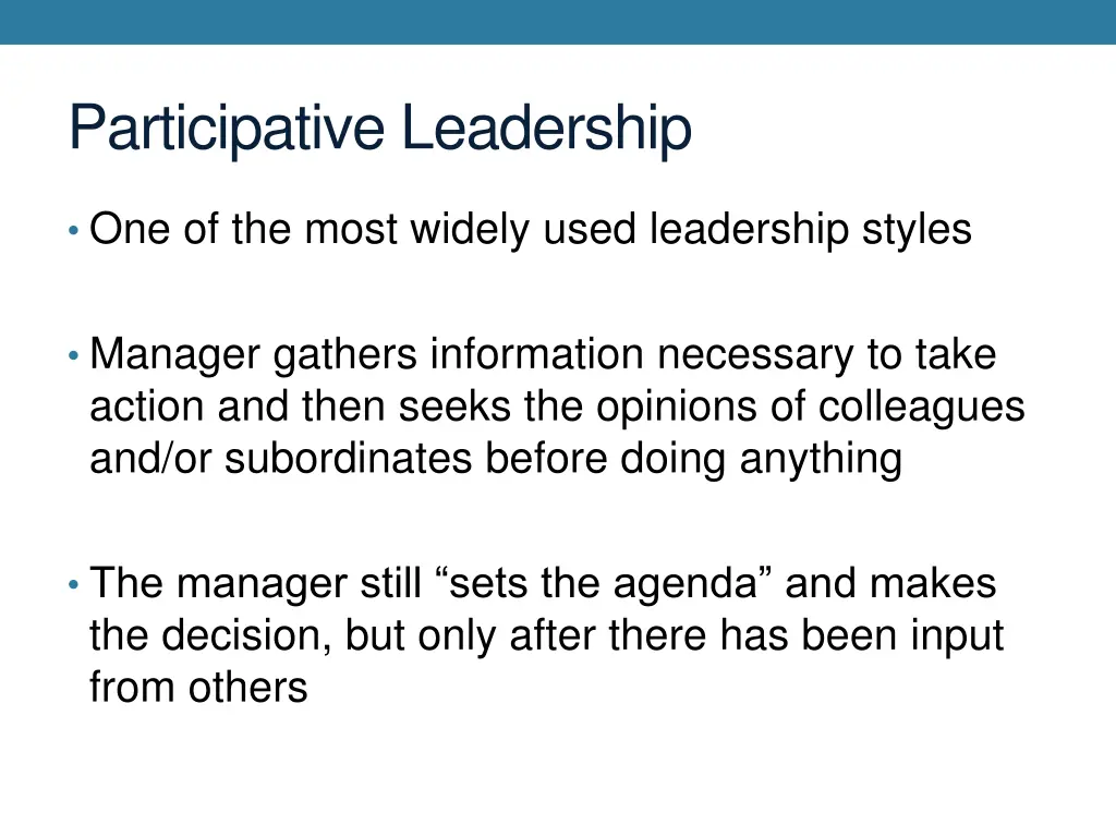 participative leadership