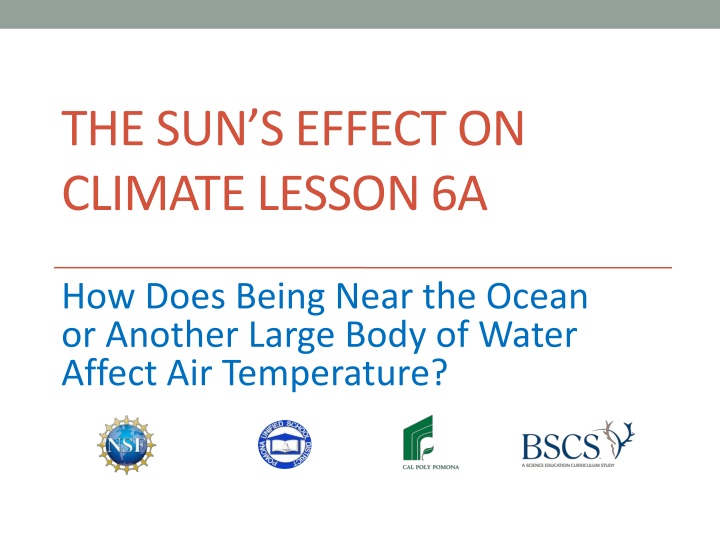the sun s effect on climate lesson 6a