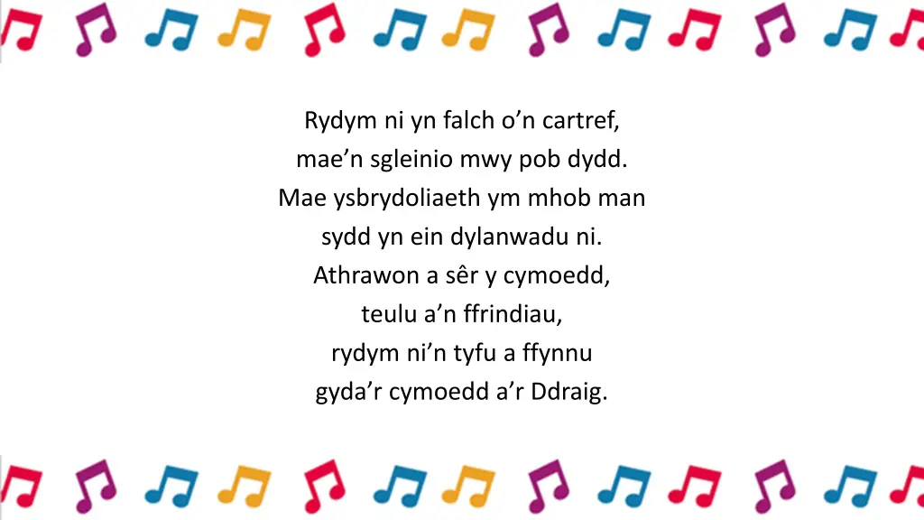 rydym ni yn falch o n cartref mae n sgleinio