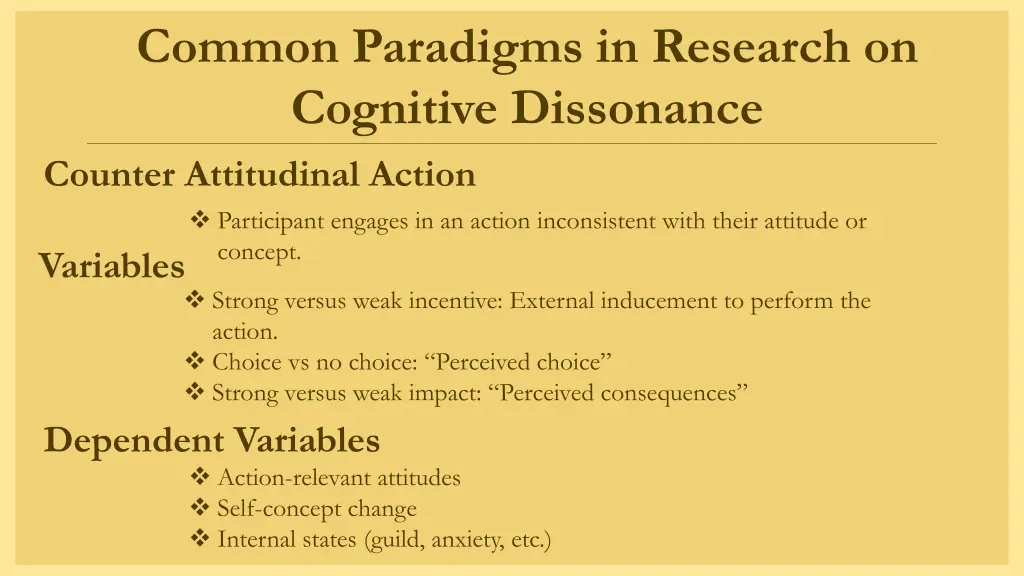 common paradigms in research on cognitive