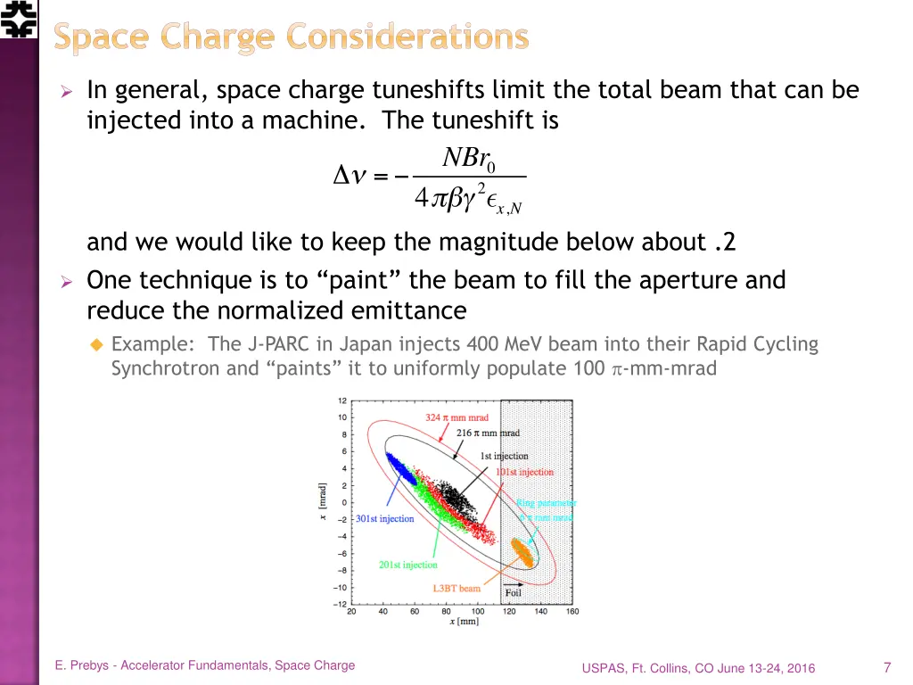 space charge considerations