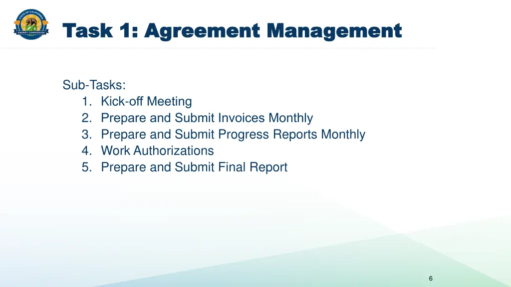 task 1 agreement management task 1 agreement