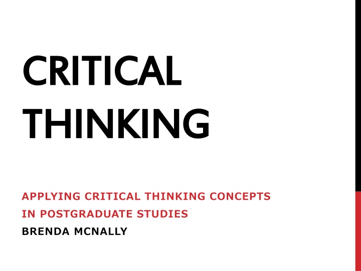critical critical thinking thinking