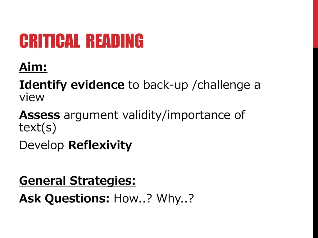 critical reading