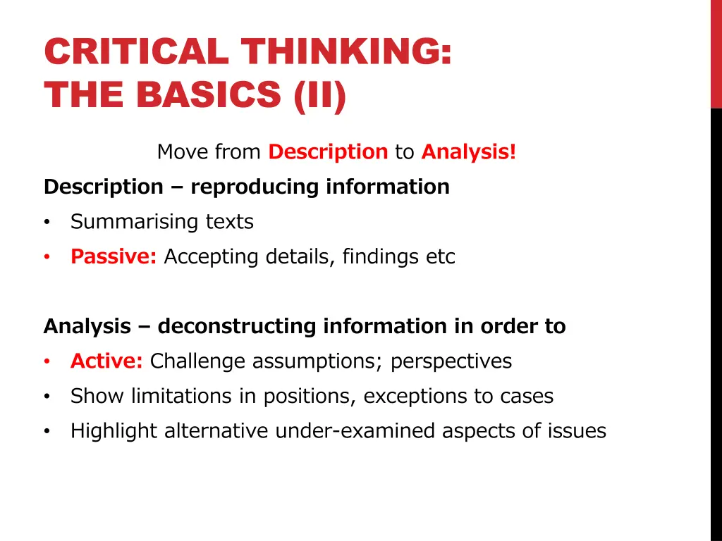 critical thinking the basics ii
