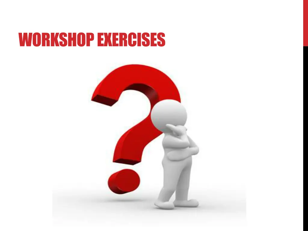 workshop exercises