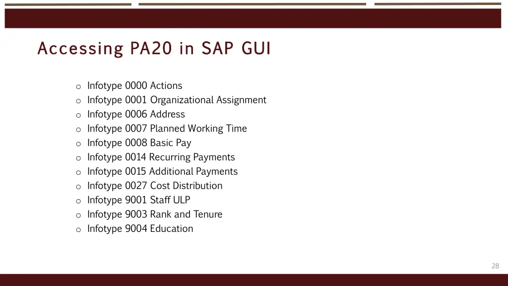 accessing pa20 in sap accessing pa20